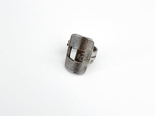Rectangle Speckled 'GM' JoJo Ring