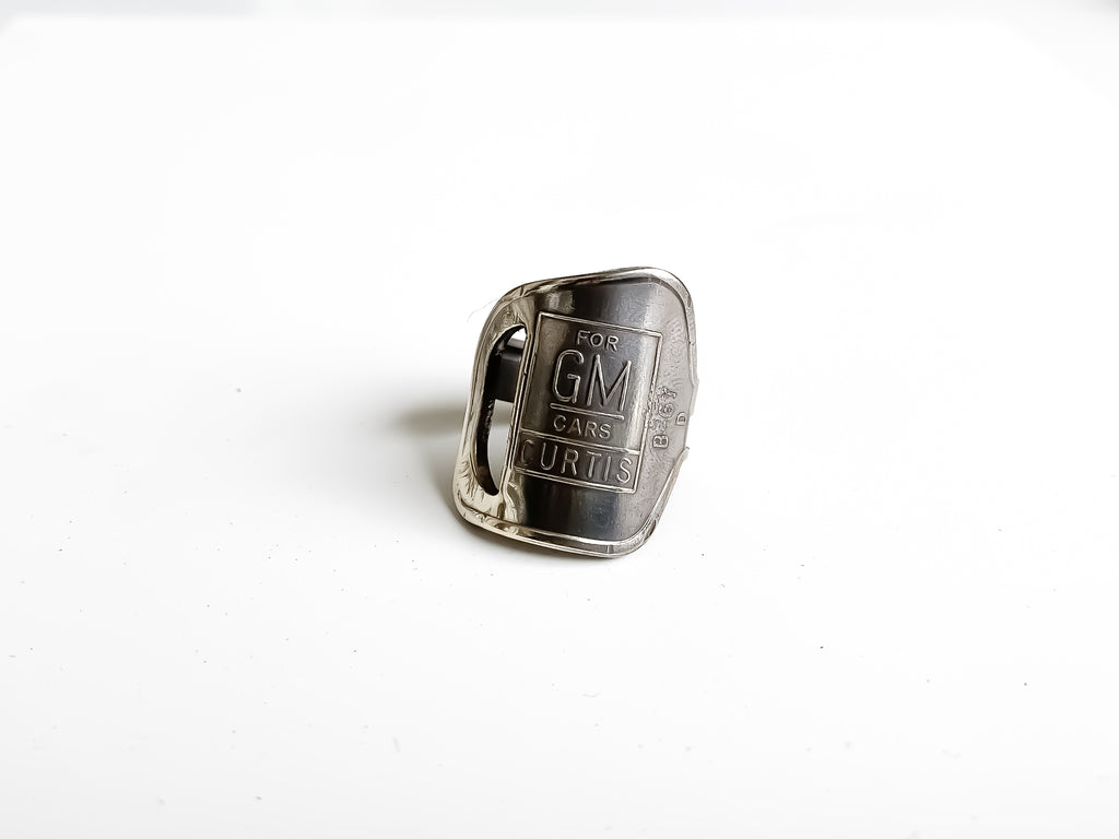 Asymmetrical 'GM' JoJo Ring